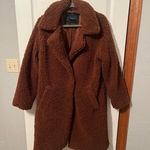 Brown Lucky Brand Teddy Coat